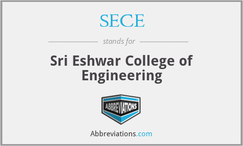 What is the abbreviation for sri eshwar college of engineering?